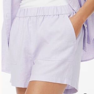 J-crew Factory Linen-blend pull-on short S